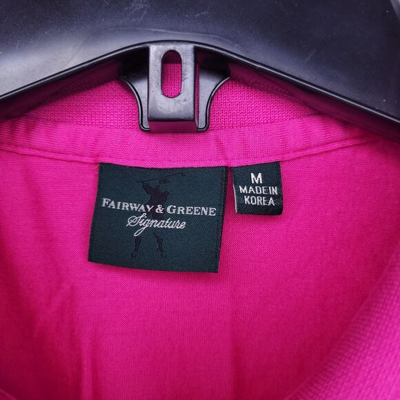 Fairway & Greene Polo Shirt Mens Medium Pink Signature Invitational Mercerized - Picture 10 of 12